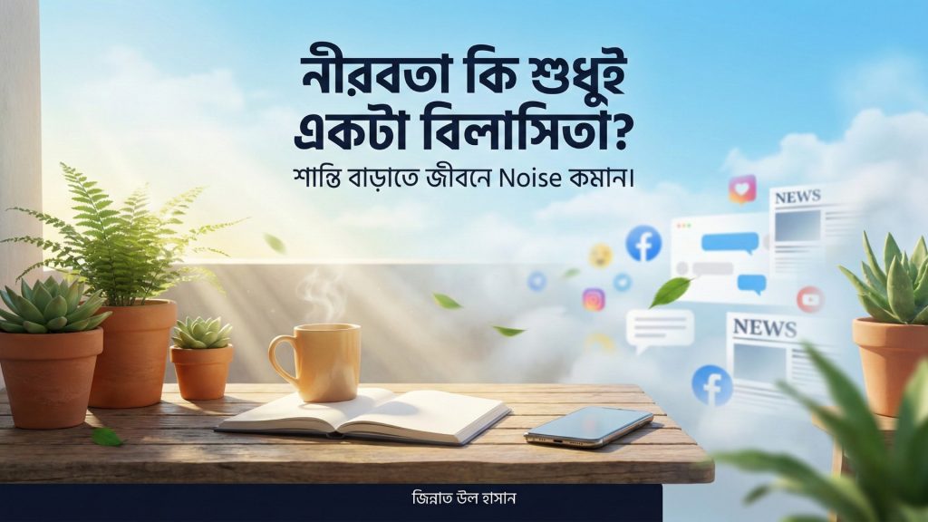 নীরবতা কি শুধুই একটা বিলাসিতা?